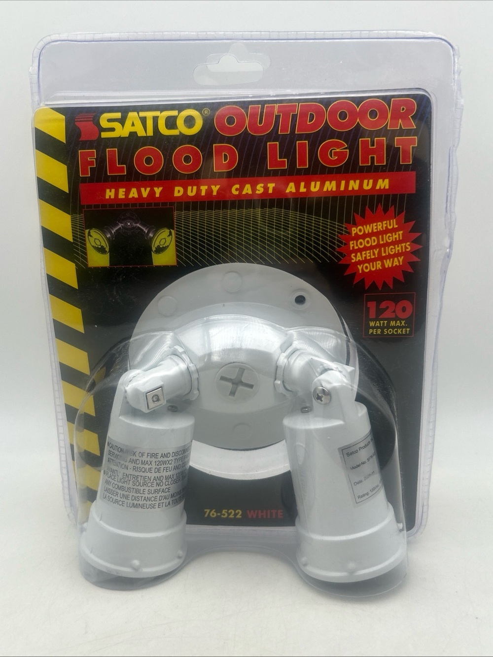 Satco SF76/522 Two Light Outdoor Aluminum Durable Weather Flood Light, White